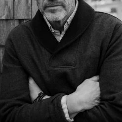 The Horizon Shawl Pullover In Coal Heather -Fashion Clothes instock m q124 Horizon Shawl Pullover Coal Heather 007