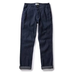 The Morse Pant In Rinsed Indigo Stripe -Fashion Clothes instock m q124 Morse Pant Rinsed Indigo Stripe 002