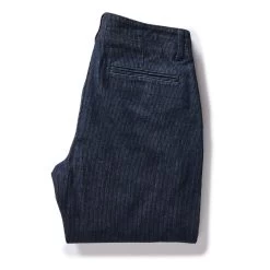 The Morse Pant In Rinsed Indigo Stripe -Fashion Clothes instock m q124 Morse Pant Rinsed Indigo Stripe 003
