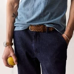 The Morse Pant In Rinsed Indigo Stripe -Fashion Clothes instock m q124 Morse Pant Rinsed Indigo Stripe 009