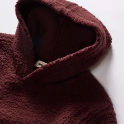 The Nomad Hoodie In Burgundy Sherpa -Fashion Clothes instock m q124 Nomad Hoodie Burgundy Sherpa 005