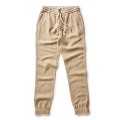 The Apres Pant In Oat Linen Tweed -Fashion Clothes instock m q124 The Apres Pant Oat Linen Tweed 003
