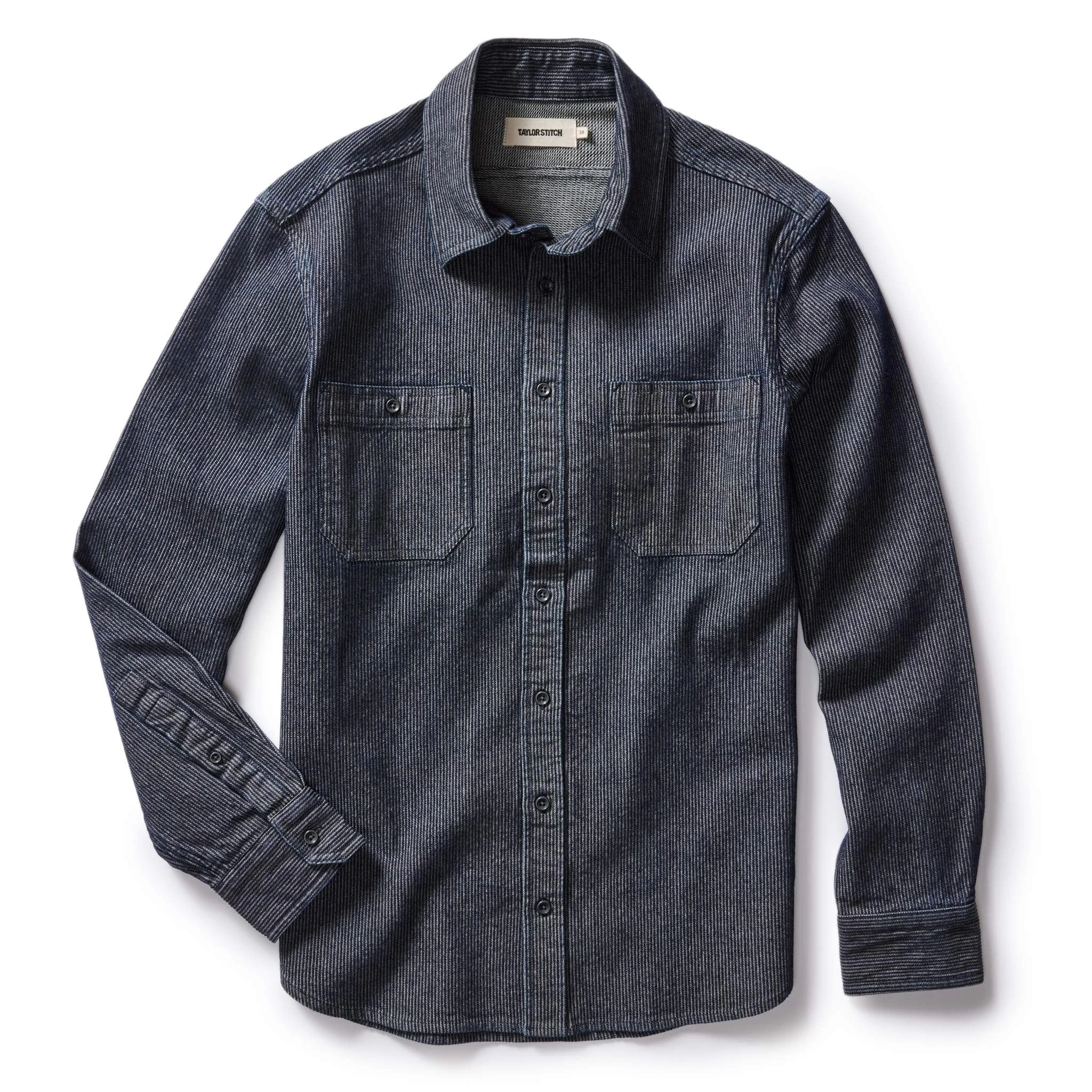 The Utility Shirt In Rinsed Indigo Stripe 7 The Utility Shirt In Rinsed Indigo Stripe - Image 5
