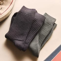 The Waffle Sock In Asphalt -Fashion Clothes instock m q124 Waffle Sock Asphalt 004
