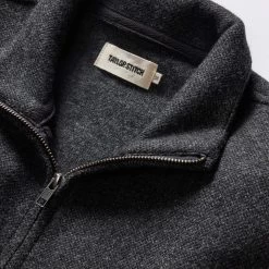 The Weekend Jacket In Charcoal Birdseye Wool -Fashion Clothes instock m q124 Weekend Jacket Charcoal BirdseyeWool 002