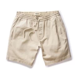 The Apres Short In Organic Aged Stone Foundation Twill