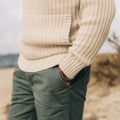 The Bryan Pullover Sweater In Flax Melange -Fashion Clothes instock m q124 bryan pullover flax melange 004