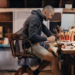 The Cotton Hemp Hoodie In Asphalt -Fashion Clothes instock m q124 cottonhemp hoodie asphalt 003