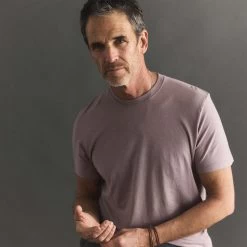 The Cotton Hemp Tee In Poppy Seed -Fashion Clothes instock m q124 cottonhemp tee poppyseed 003