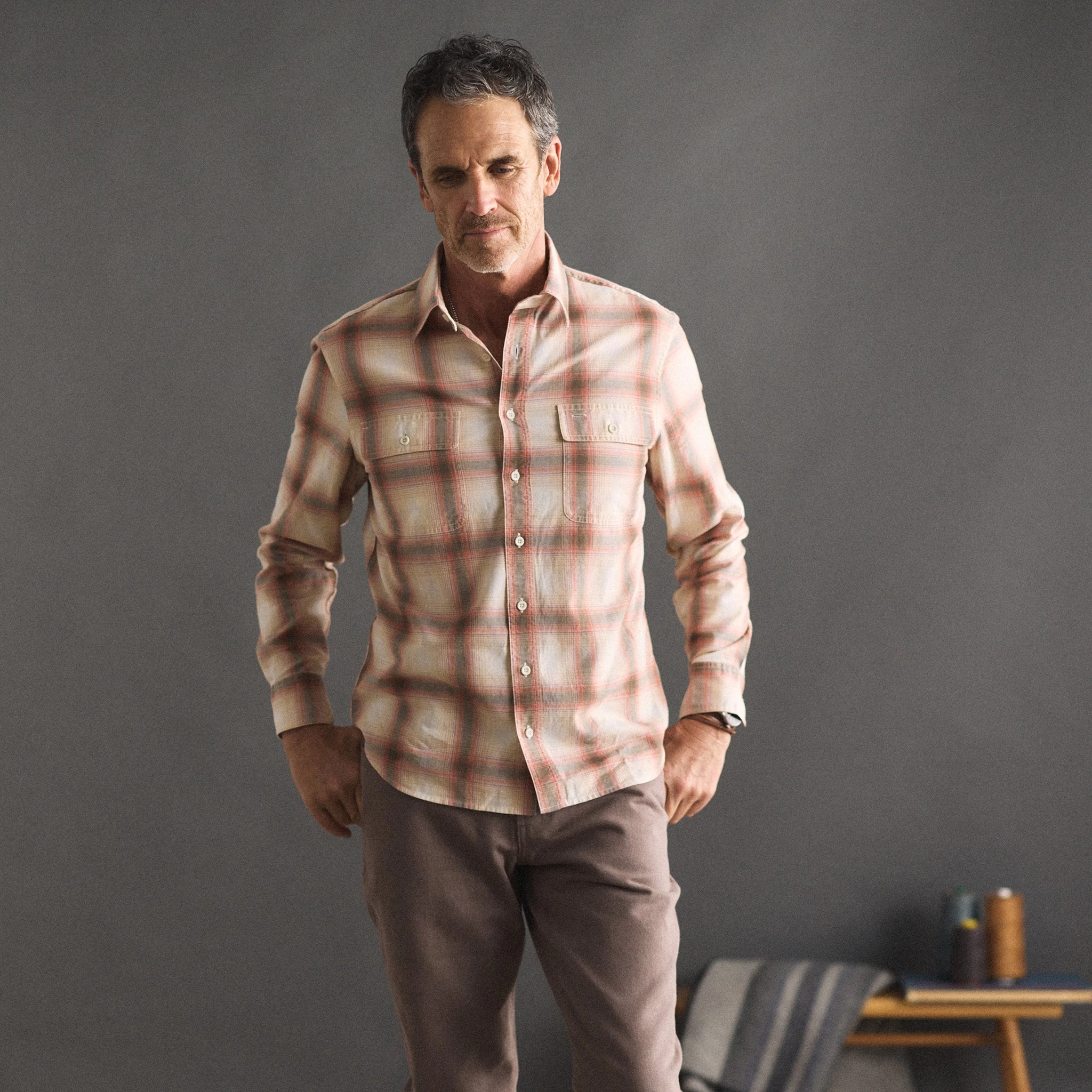 The Craftsman Shirt In Brick Shadow Plaid 4 The Craftsman Shirt In Brick Shadow Plaid - Image 2