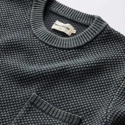 The Crawford Crew Sweater In Washed Asphalt -Fashion Clothes instock m q124 crawford crew asphalt 006
