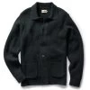 The Harbor Sweater Jacket In Black Pine Heather