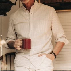 The Jack In Sunburn Stripe Oxford -Fashion Clothes instock m q124 jack sunburn stripe oxford 003