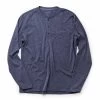 The Merino Henley In Heather Navy -Fashion Clothes instock m q124 merinohenley navy 001