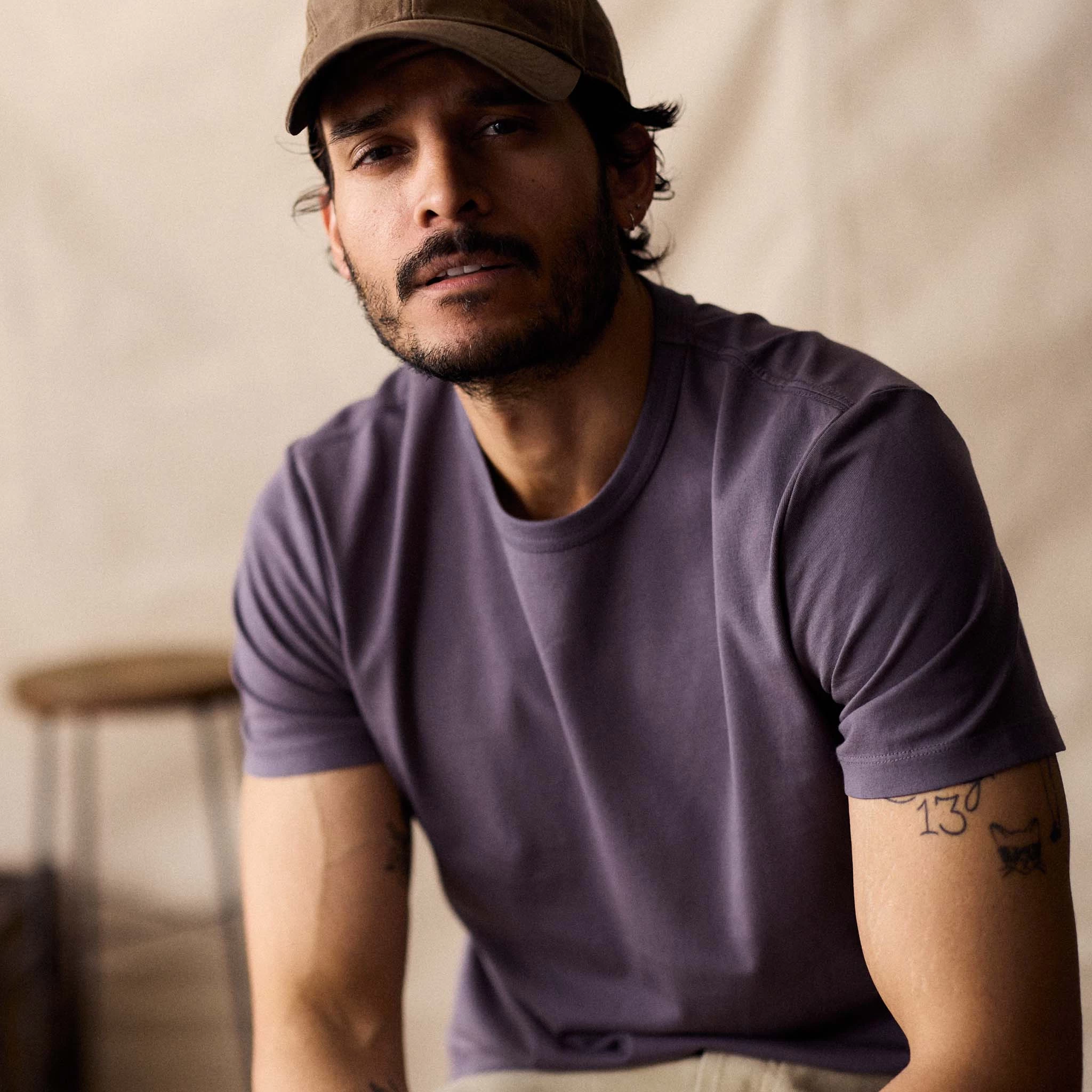 The Organic Cotton Tee In Dried Plum 5 The Organic Cotton Tee In Dried Plum - Image 3