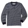 The Organic Cotton Henley In Rinsed Indigo Stripe -Fashion Clothes instock m q124 organic cotton henley rinsedindigo stripe 001