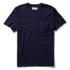 The Organic Cotton Tee In Rinsed Indigo -Fashion Clothes instock m q124 organic cotton tee rinsed indigo 001