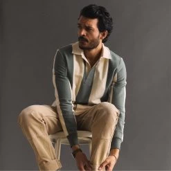 The Rugby Shirt In Deep Sea Stripe -Fashion Clothes instock m q124 rugby deepsea stripe 004