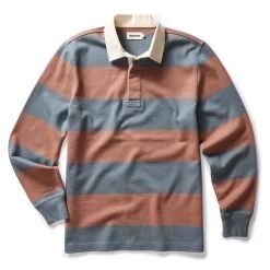 The Rugby Shirt In Faded Brick Stripe