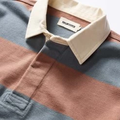The Rugby Shirt In Faded Brick Stripe -Fashion Clothes instock m q124 rugby fadedbrick stripe 006