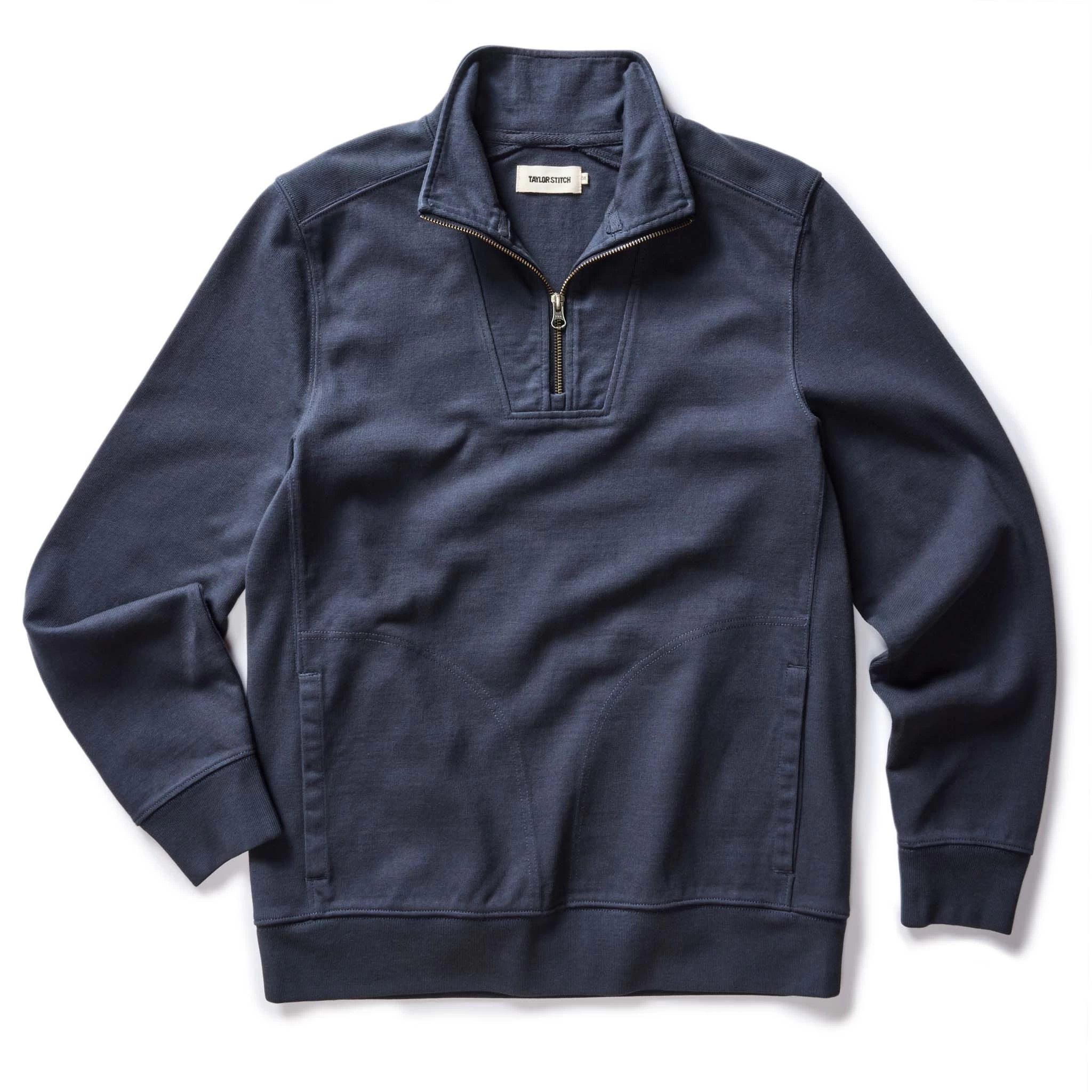 The Rugby Quarter Zip In Faded Navy 3 The Rugby Quarter Zip In Faded Navy