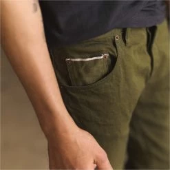 The Slim Jean In Olive Nihon Menpu Selvage -Fashion Clothes instock m q124 slim jean olive nihonmenpu 004