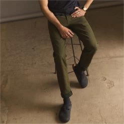 The Slim Jean In Olive Nihon Menpu Selvage -Fashion Clothes instock m q124 slim jean olive nihonmenpu 006