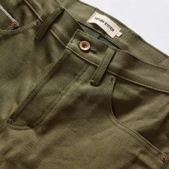 The Slim Jean In Olive Nihon Menpu Selvage -Fashion Clothes instock m q124 slim jean olive nihonmenpu 008