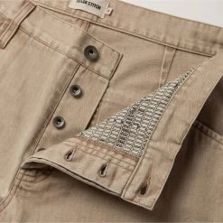 The Camp Pant In Khaki Herringbone -Fashion Clothes instock m q221 camp khaki herringbone 006