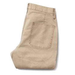 The Camp Pant In Khaki Herringbone -Fashion Clothes instock m q221 camp khaki herringbone 009