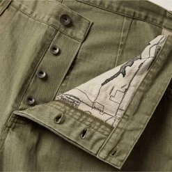 The Camp Pant In Olive Herringbone -Fashion Clothes instock m q221 camp olive herringbone 008