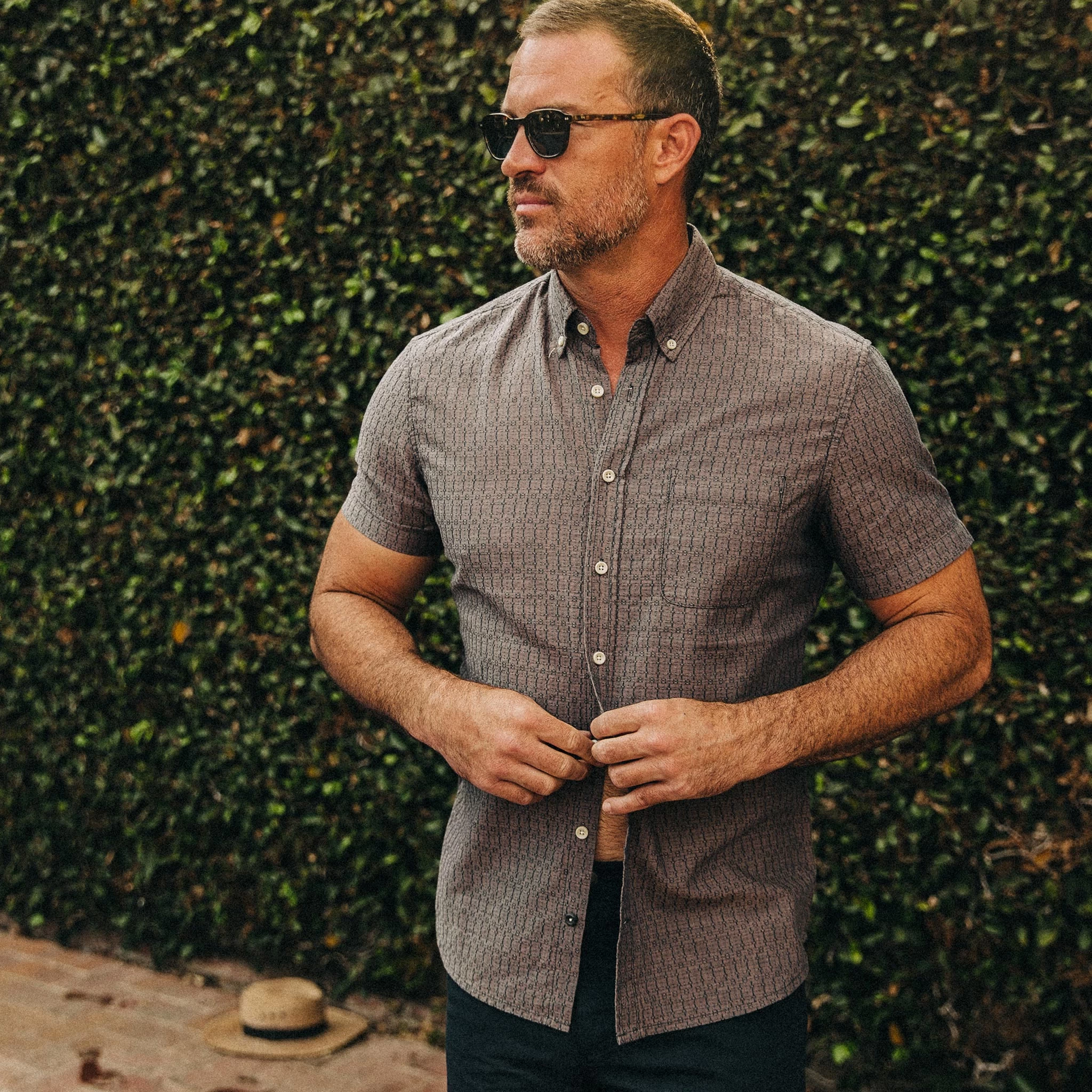 The Short Sleeve Jack In Cocoa Dobby 4 The Short Sleeve Jack In Cocoa Dobby - Image 2