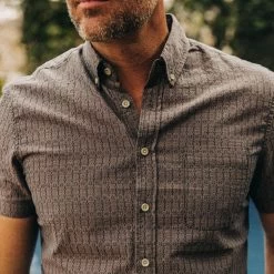 The Short Sleeve Jack In Cocoa Dobby 10 The Short Sleeve Jack In Cocoa Dobby -Fashion Clothes instock m q221 productname 003