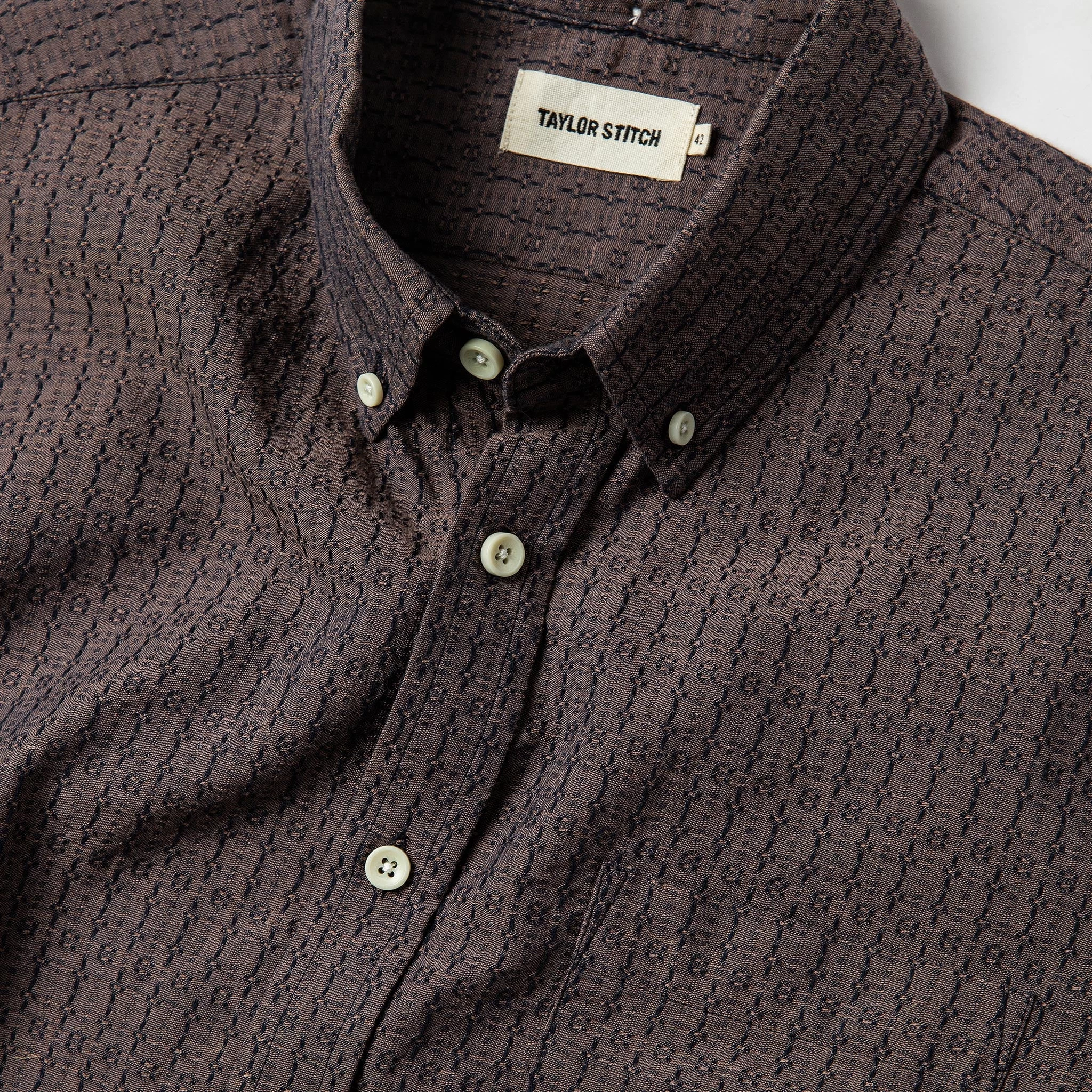 The Short Sleeve Jack In Cocoa Dobby 7 The Short Sleeve Jack In Cocoa Dobby - Image 5