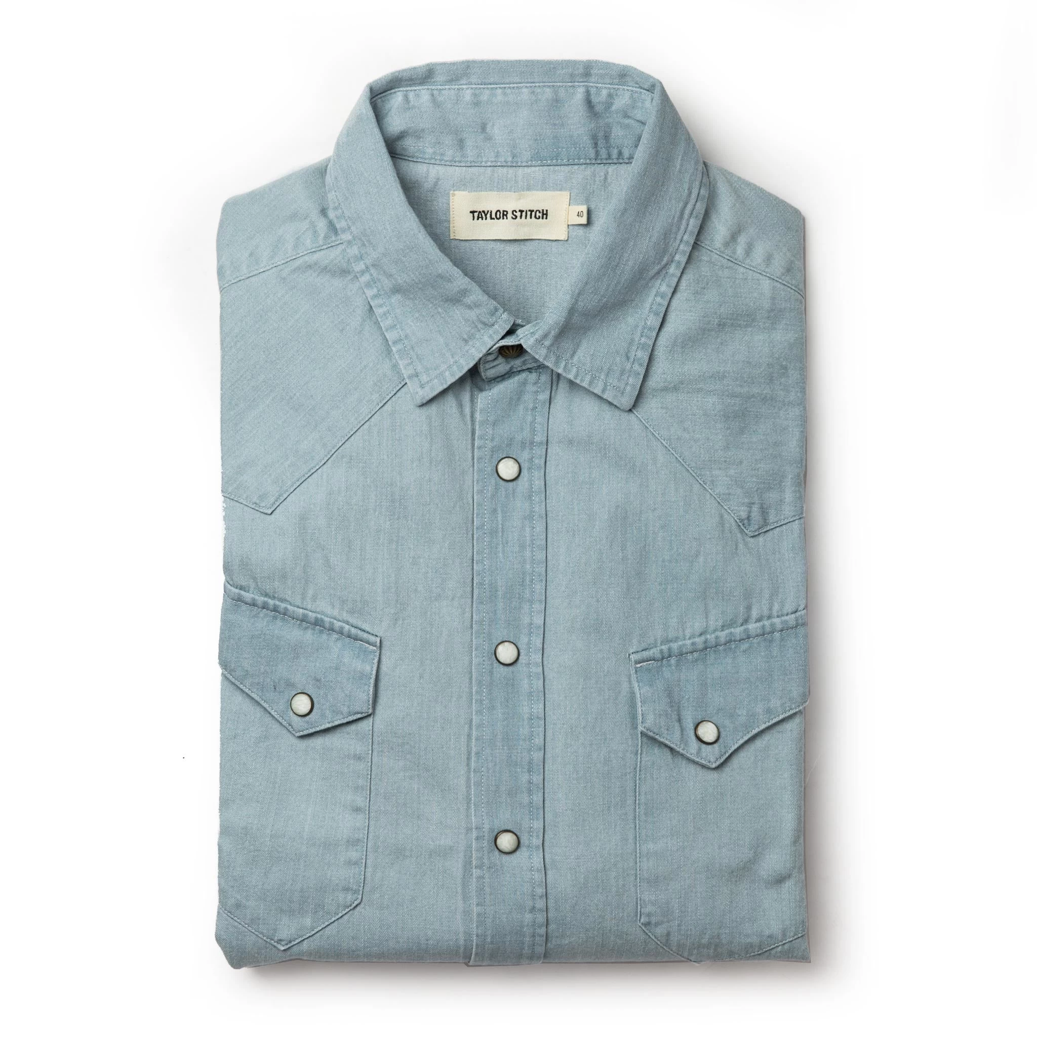 The Western Shirt In Washed Denim 3 The Western Shirt In Washed Denim