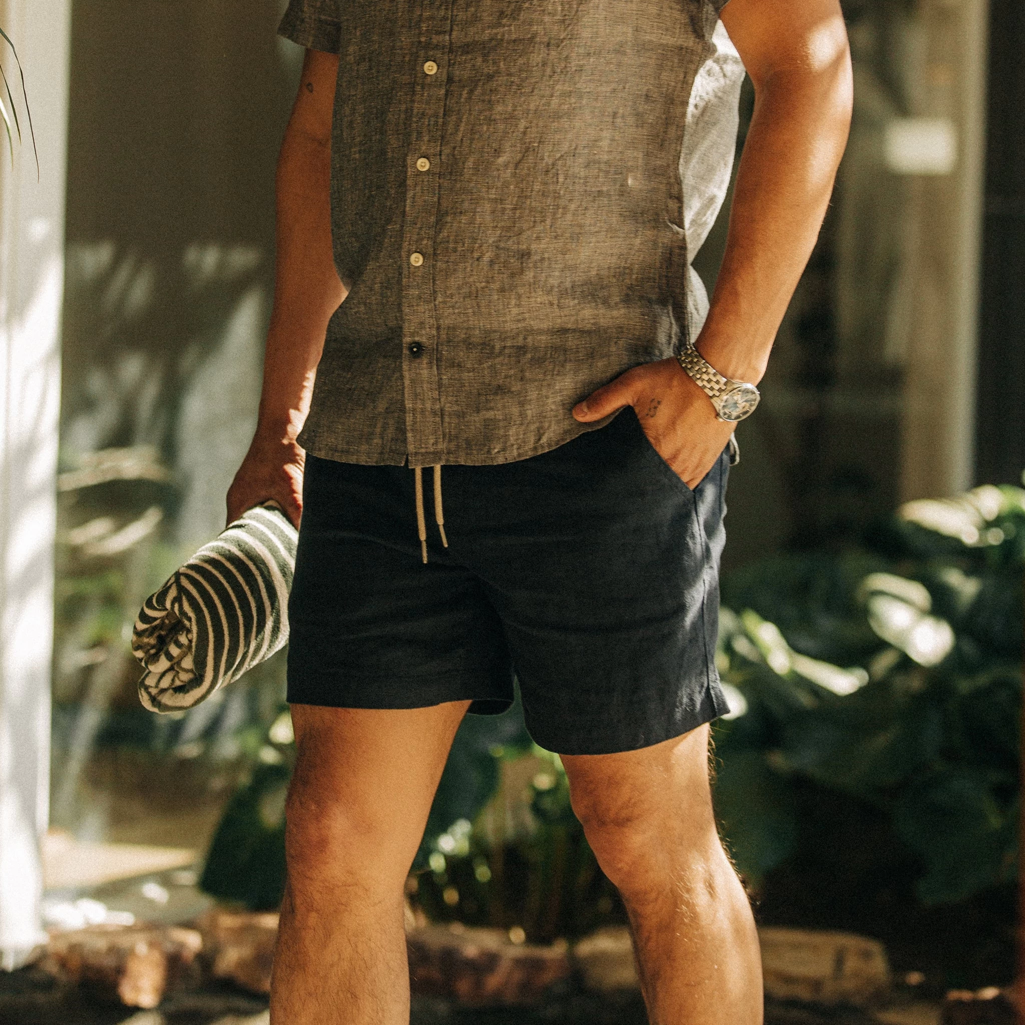 The Apres Short In Navy Hemp 4 The Apres Short In Navy Hemp - Image 2