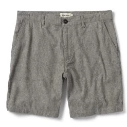 The Easy Short In Charcoal Herringbone