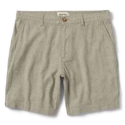 The Easy Short In Olive Herringbone