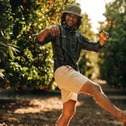 The Foundation Short In Natural Twill -Fashion Clothes instock m q222 FoundationShort StoneTwill 005