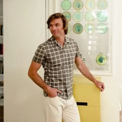 The Short Sleeve Hawthorne In Espresso Plaid -Fashion Clothes instock m q222 SSHawthorne EspressoPlaid 002