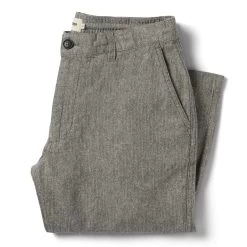 The Easy Pant In Charcoal Herringbone