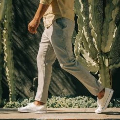 The Easy Pant In Natural Herringbone -Fashion Clothes instock m q222 easypant natural 004