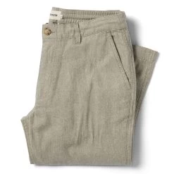 The Easy Pant In Olive Herringbone