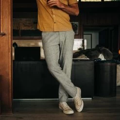 The Easy Pant In Olive Herringbone 13 The Easy Pant In Olive Herringbone -Fashion Clothes instock m q222 easypant olive 004