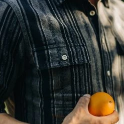 The Ledge Shirt In Ocean Stripe -Fashion Clothes instock m q222 ledgeshirt oceanstripe 004