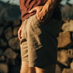 The Trail Short In Khaki Herringbone -Fashion Clothes instock m q222 trailshort khaki herringbone 003