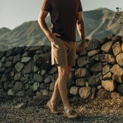 The Trail Short In Khaki Herringbone -Fashion Clothes instock m q222 trailshort khaki herringbone 005