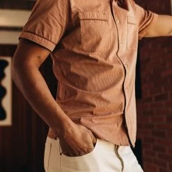 The Tulum In Rust Stripe -Fashion Clothes instock m q222 tulum rust stripe 004