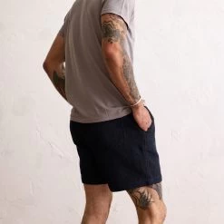 The Apres Short In Indigo Waffle -Fashion Clothes instock m q223 Apres Short IndigoWaffle 004