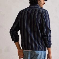 The Clark Jacket In Indigo Stripe -Fashion Clothes instock m q223 Clark Jacket Indigo Stripe 005